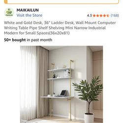 36” Desk/ Shelves Unit New******Still In Box