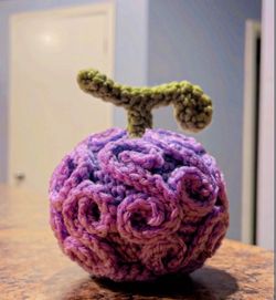 Crochet GumGum fruit from one piece
