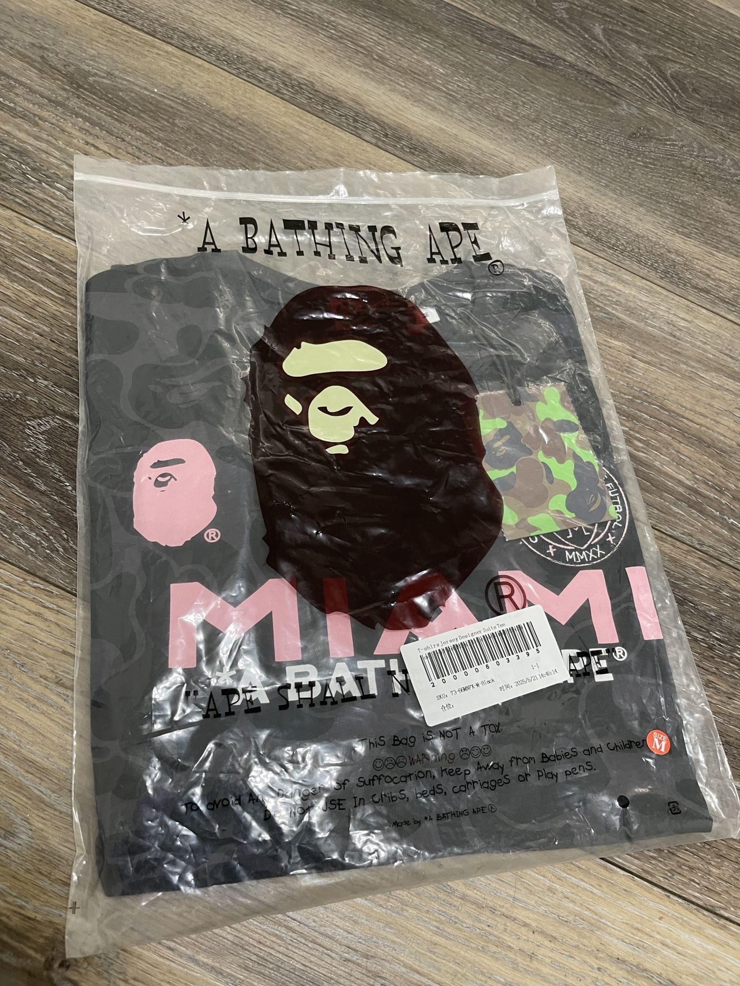 Miami Bape Shirt Size Medium