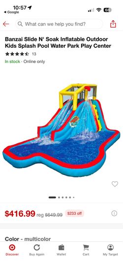 Banzai water slide