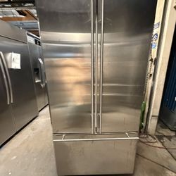 36” GE Monogram Built In French Door Stainless Steel Refrigerator 