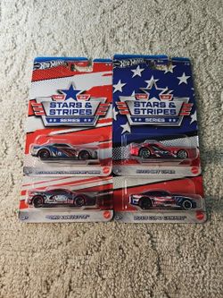 HOTWHEELS STARS & STRIPES 2024  SET 4  BRAND NEW