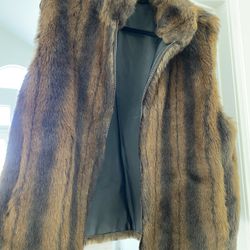 Mink Faux Reversible Vest