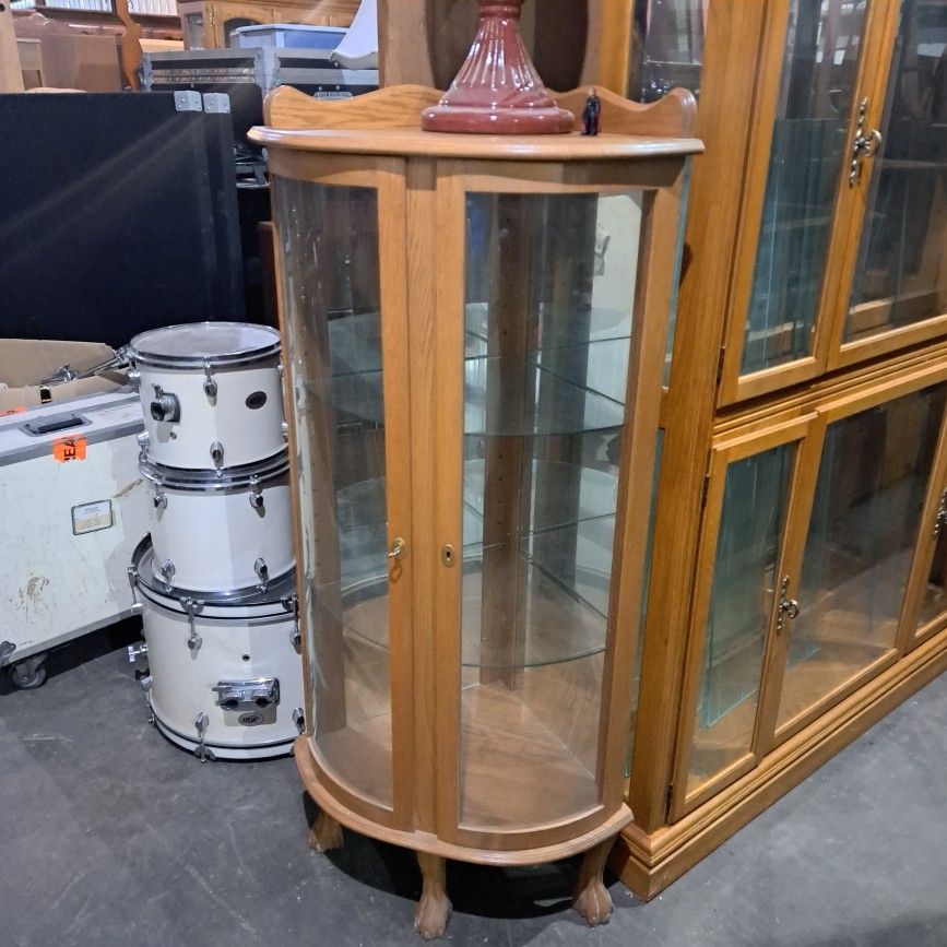 Claw Foot Curio Cabinet 