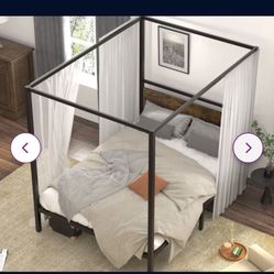 Queen Size Canopy Bed Frame 