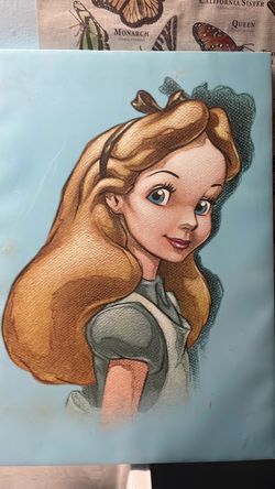 Alice in Wonderland Original Fan Art Drawing