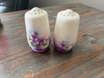 Antique Porcelain Salt and Pepper Shakers