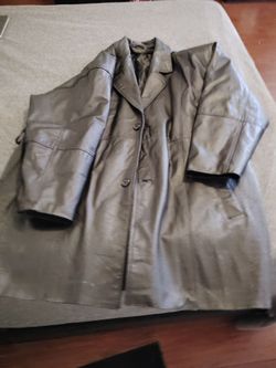 3/4 leather coat