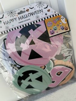 Happy Halloween Paper Cutouts 10 Pieces 