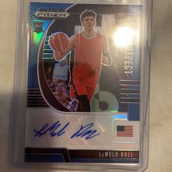 🔥🔥NBA ROY 21 Prizm blue Lamelo Ball Autographed RC # 139/149