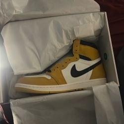 Nike Air Jordan 1 Retro High OG Yellow Ochre 10.5 “new In Box