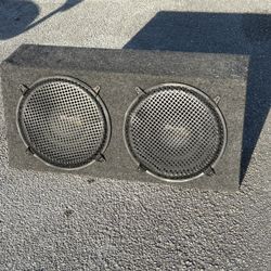Car Audio Speaker Box with 2 Speakers – Works, No Brand