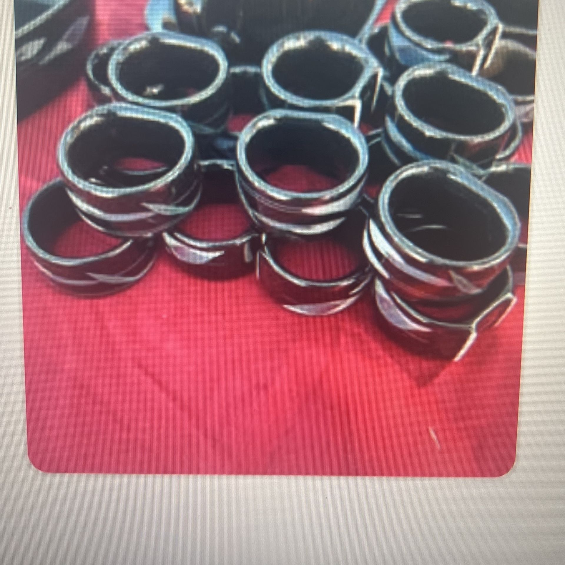 20 Opus Black Napkin Rings