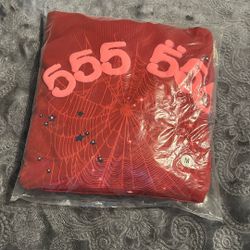 Red 555 Sp5der Hoodie