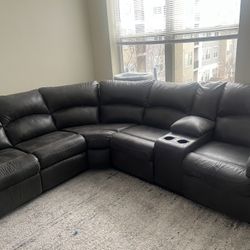 Leather Recliner Sofa