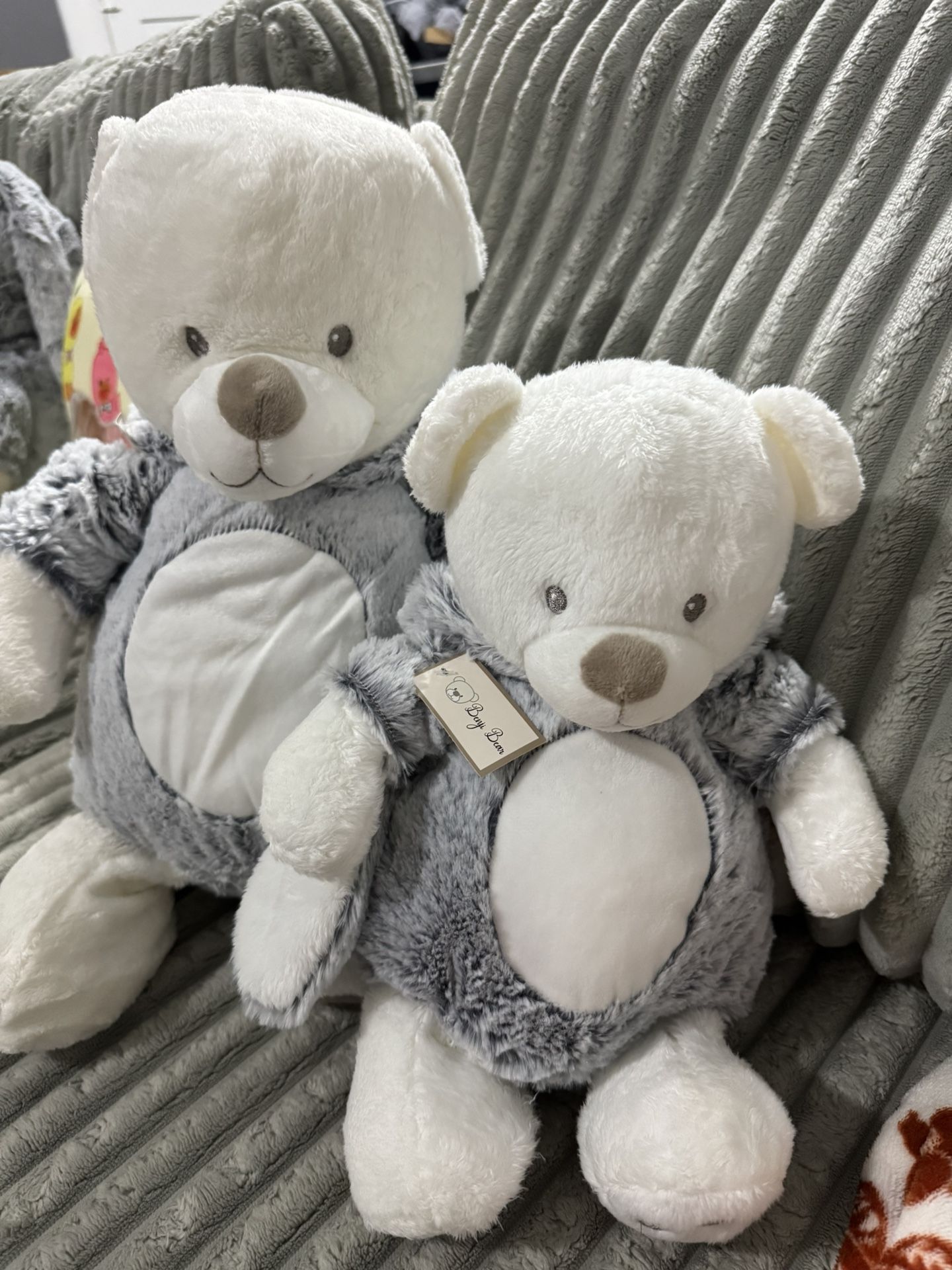 Benji Teddy Bear Bunny Rabbit- Stuffed Animal - Teddy Bear with Pull Down Bunny Hood, 17 inches And 14 “Kawaii Cute Plush Toy