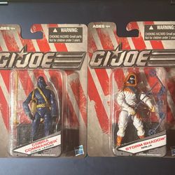 Hasbro G.I. Joe Action Figures - Storm Shadow Ninja and Cobra Commander