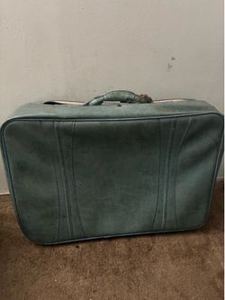 Leather suitcase