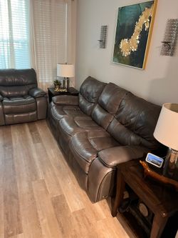 Electric recliner sofa and chair, two table 2 lamb