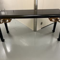 Black and Gold Chinoiserie Console or Altar Table