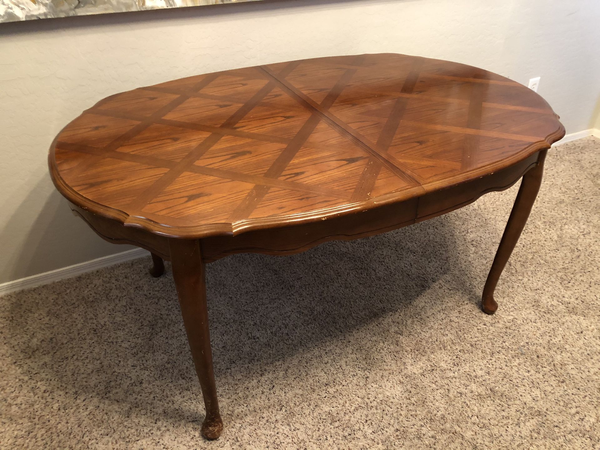 Gorgeous solid wood Oval kitchen Table Oval Desk