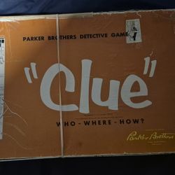 Vintage 1960 (Parker Brothers) Clue - Board Game - Complete