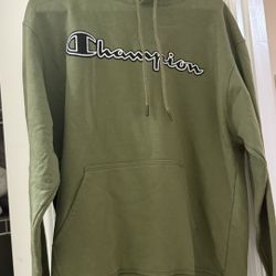 Champion Olive Green Hoodie. Medium