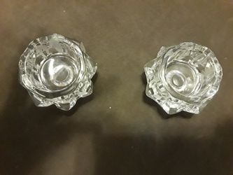 CRYSTAL CANDLE HOLDERS