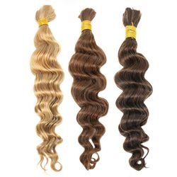 Premium Wavy Human Hair Extensions Wefts - 20-26" Lengths, 100% Remy Virgin Hair Honey Blonde