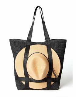 Anne Cole Women's Tote Bag With Straw Hat