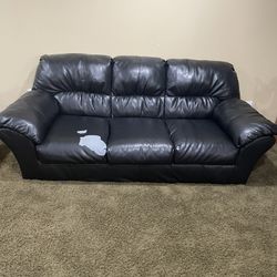 Two leather sofa and one chair