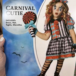 Toddler Girl Clown Costume 