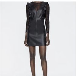 satin leather dress Manhattan Leather Dress main image 1