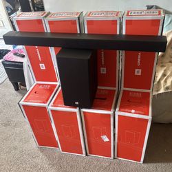 JBL Soundbar Cinema SB595 - Home Theater, Dolby Atmos, Wireless Subwoofer