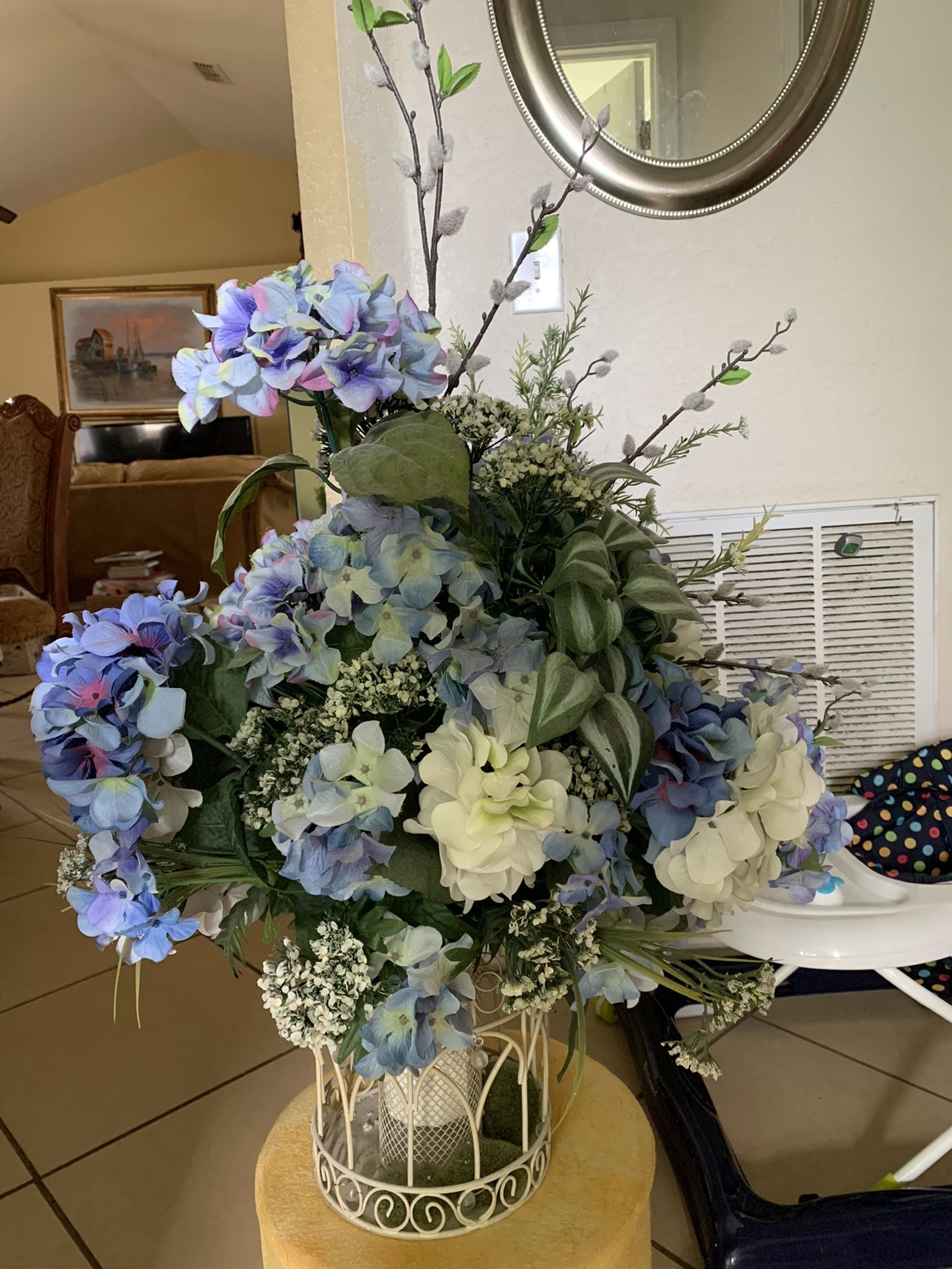 Large Blue Floral Arrangement