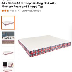 Petmaker Orthopedic dog Bed memory Foam Sherpa Top 