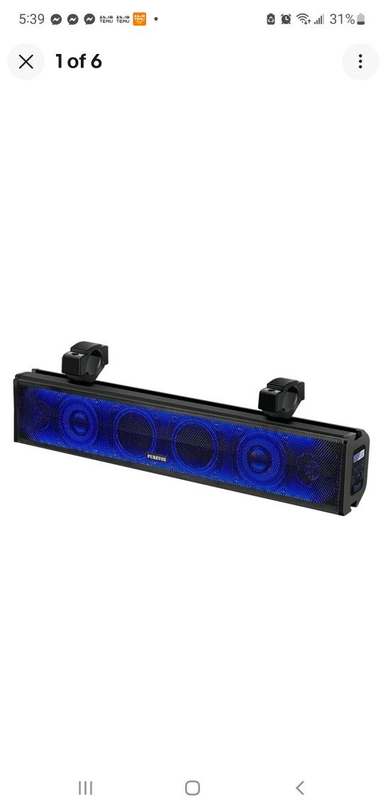 🔊 Brand New 26” UTV/ATV Sound Bar – Music Sync & Multicolor LED Lights
