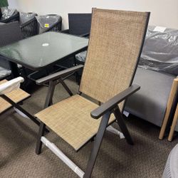 Patio Foldable Dining Chairs, Easy to Storage out door chair, adjustable foldable chair(Set of 2)