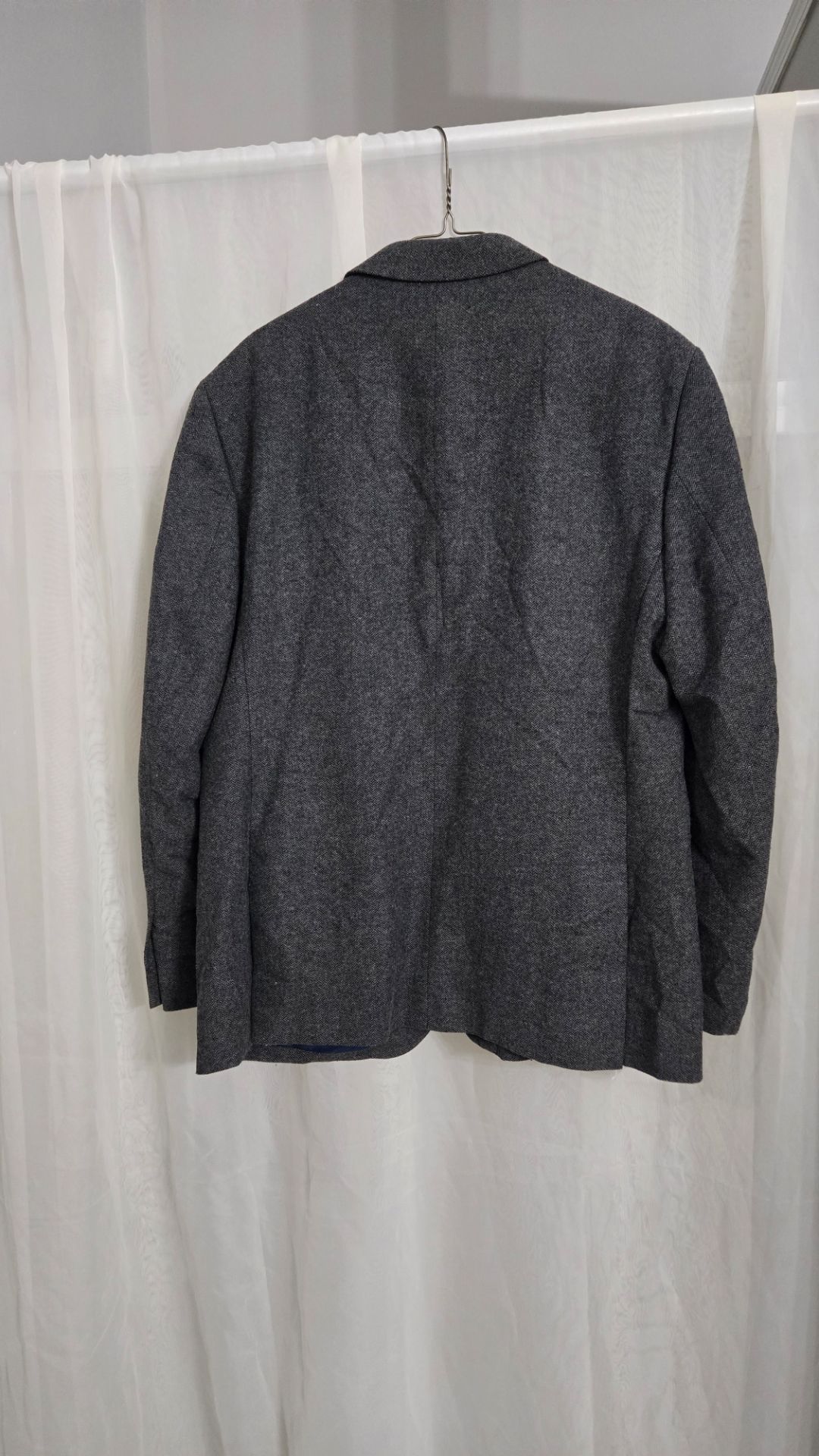 Nautica Grey Herringbone Blazer