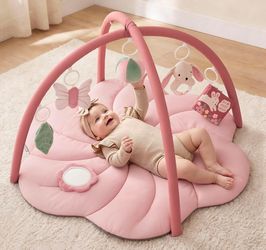 NEW baby play gym mat (pink)