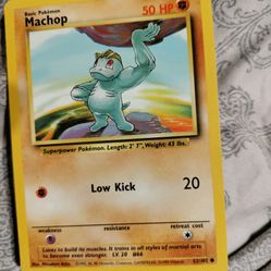 First Edition Pokemon Card Machop