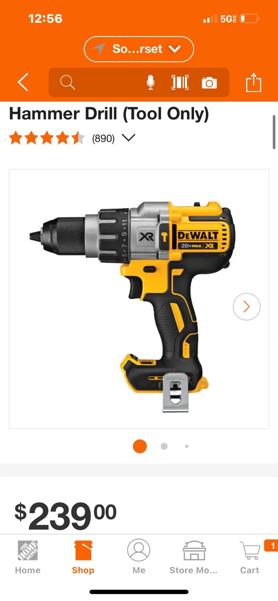 Dewalt 20 Volt Xr Hammer Drill Tool Only