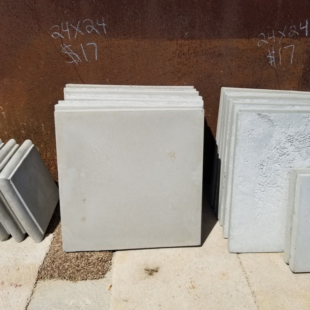 24X24 CEMENT SMOOTH STEPPING STONE PAVERS $25 EACH (1-1/2" INCH THICK PAVERS)