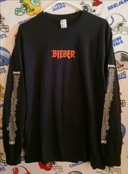 2016 Justin Bieber The Purpose World Tour Pop Music R&B Singer Long Sleeve Graphic Shirt