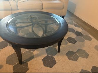 Glass coffee table