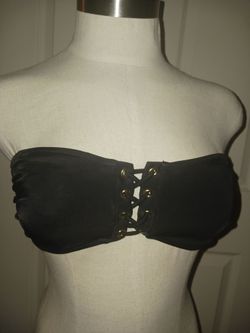 Black bandeau bikini top
