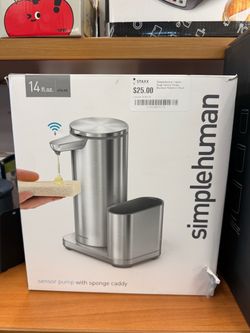 Simplehuman Liquid Soap Sensor Pump, Brushed Stainless Steel
