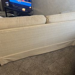 Couch Seats 2-3 Beige 6ft 7in Long 
