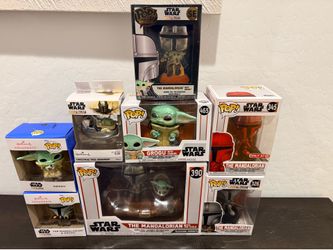Funko and Hallmark Mandolorian & Grogu Lot of 8