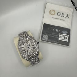 Custom VVS moissanite watch Pass Diamond Tester ✅Automatic Movement